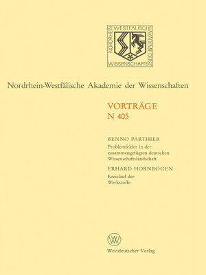 cover image of Nordrhein-Westfälische Akademie der Wissenschaften